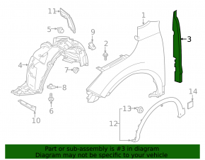 Wing seal door-wing left Nissan Rogue Sport 17-17
