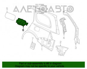 Dodge Durango 11-13 Fuel Door Housing