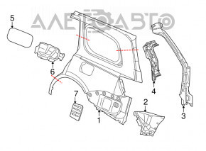 Dodge Durango 11-13 Fuel Door Housing