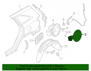 Fuel filler flap Kia Sorento 16-20