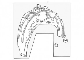 Rear left fender liner Honda Civic XI FE/FL 22- 4d