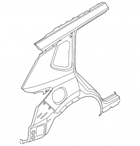 Quarter wing rear left Nissan Rogue 21-24 US built