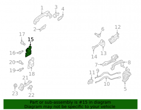 Upper rear right door hinge Kia K5 21-26