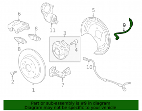 Brake hose rear right Chevrolet Equinox 18-