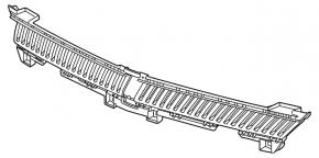 The upper grille of the front bumper of the Chevrolet Equinox EV 24-26 is broken in half, there is no fragment, there is a crack