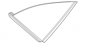 Rear right window with blind glass, Hyundai Tucson 22-25 tinted