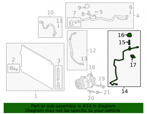 Air conditioner tube heater-condenser Toyota Rav4 19- 2.5