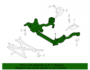Front subframe Audi A4 B8 13-16 rest