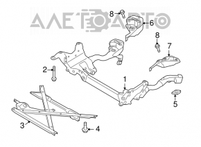 Front subframe Audi A4 B8 13-16 rest