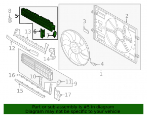 Upper radiator deflector blinds for the Audi A3 22-24