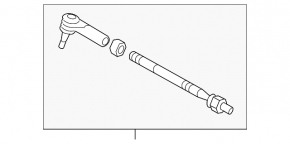 Right steering rod with tip for Porsche Cayenne 958 11-17