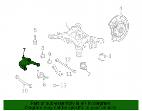 Lower rear left control arm Mercedes X164 GL W164 ML W251 R