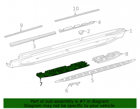 Threshold bracket left Mercedes W167 GLE 350 450 20-23 front part