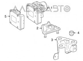 ABS unit bracket Mercedes W221