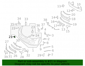 Plug towing hook front bumper Mercedes W221 S 06-13