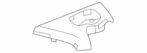 Mercedes H247 GLA 20-26 rear right window lift control trim, black