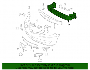 Mazda3 03-09 Front Bumper Reinforcement