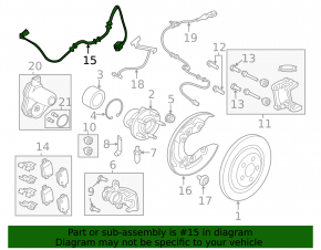 Brake pad wear sensor rear left Jaguar F-Type X152 14-24