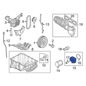 Ford Focus mk3 15-18 1.0T engine oil cooler (restored)
