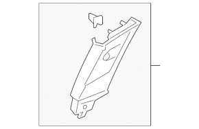 Left Upper Center Pillar Trim for Lincoln MKC 19-19 Black