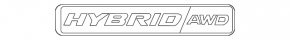 Emblem inscription Hybrid tailgate Ford Escape MK4 20-