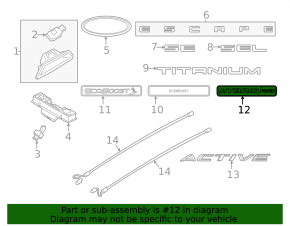 Emblem inscription Hybrid tailgate Ford Escape MK4 20-