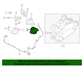 Left engine mount for Jaguar F-Pace 17-25 2.0
