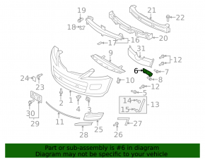 Right front bumper mount for Mazda CX-9 07-15