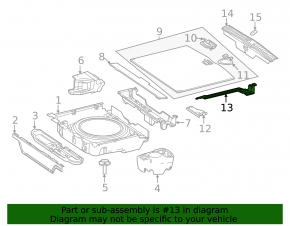 Trunk floor bracket left Mercedes W167 GLE 350 450 20-23