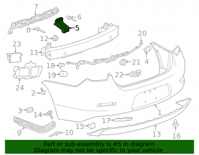 Rear bumper bracket right Chevrolet Malibu 13-15 def krep