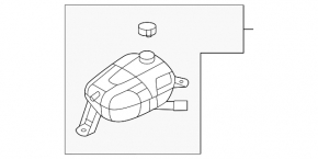 Hyundai Sonata 20-24 HEV Coolant Expansion Tank with Cap