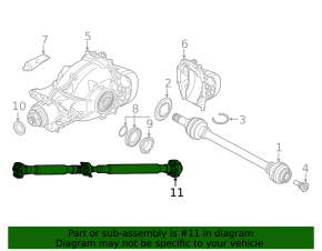 Rear propeller shaft BMW X7 G07 19-22 3.0T microcracks on the coupling