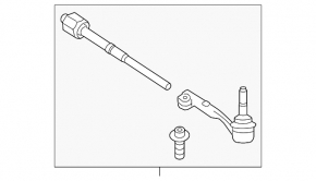Steering rod right BMW X5 F15 14-18 under EPS