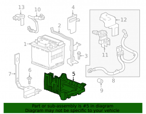 Battery tray Chevrolet Bolt 17-21