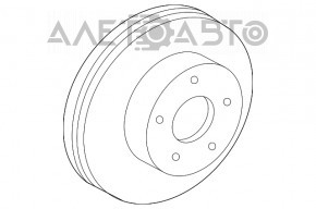 Front left brake disc Toyota Sienna 11-20