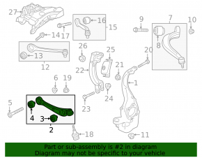 Lower control arm, front left, Audi A8 13-18