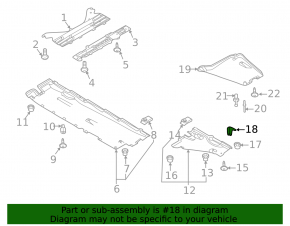 Bracket for underbody protection rear right Audi A6 C8 19-