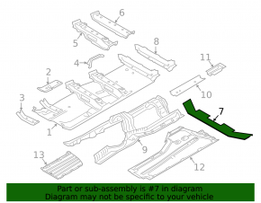 Rear underbody protection BMW 5 G30 18- 530e hybrid metal