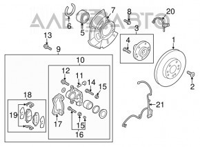 Brake disc cover front right Kia Forte 4d 14-18 under R16