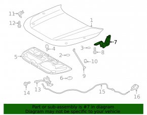 Hood hinge left Toyota Rav4 19- FPS