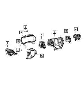 Jeep Cherokee KL 19-23 steering column trim, black leather