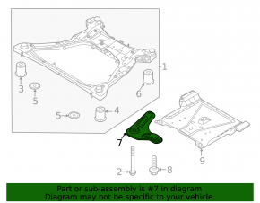 Front subframe lug, rear right, Kia Sportage 23-26
