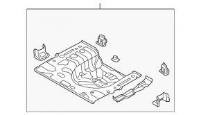 Trunk trough Kia Forte 4d 14-18