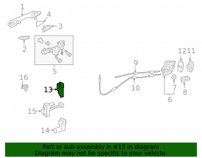 Door hinge lower front left Lexus RX350 RX450h 16-22
