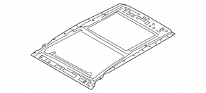 Panoramic sunroof mechanism for the Hyundai Santa FE Sport 13-14