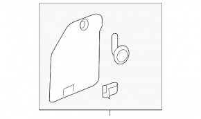 Left black arch trim trim for Chevrolet Volt 16-19, broken mount