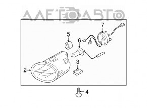 Left fog light for Subaru B9 Tribeca