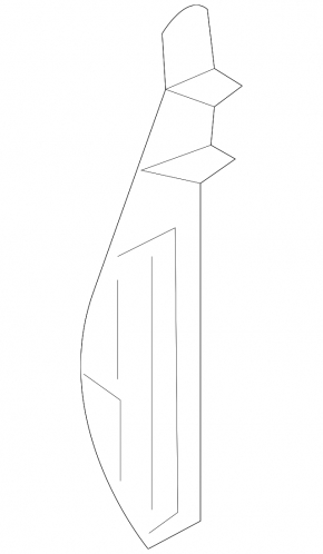 Front panel trim side right Hyundai Tucson 16-18 gray
