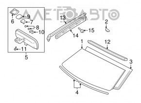 Lexus RX300 98-00 beige auto-dimming interior mirror