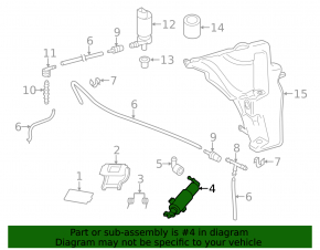 Left headlight washer nozzle for Audi A5 12-16